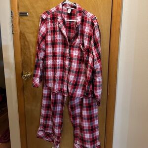 Victoria's Secret Red and White Plaid Pajama Set